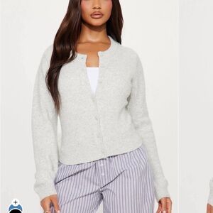 Light Gray Cardigan Sweater and black one